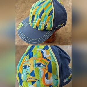 Vintage Coogi Embroidered Colorful Baseball Cap With Woman's Face